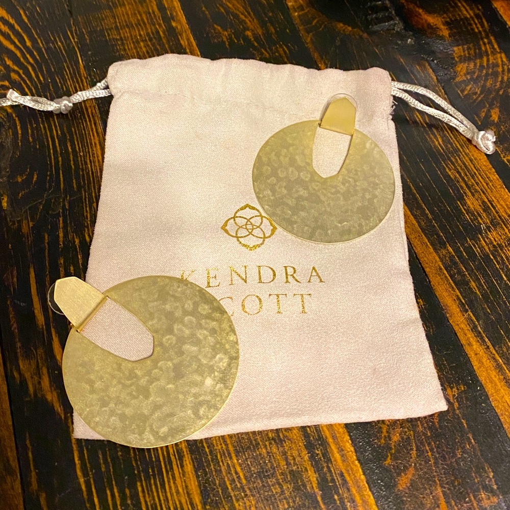 Kendra Scott Hammered Gold Earrings